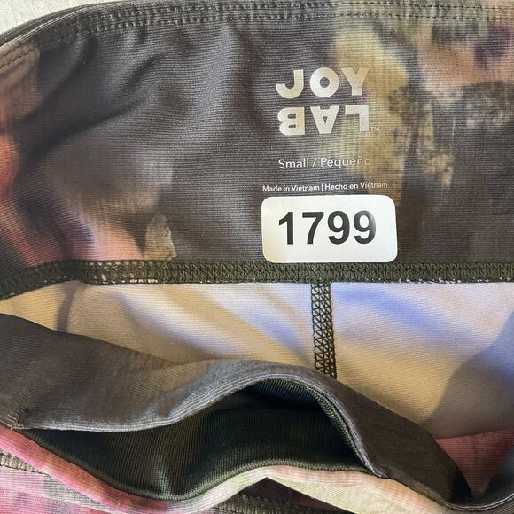 Joylab Women Activewear Pants SMALL Gray Legging Floral Yoga 26" Inseam - Picture 2 of 7